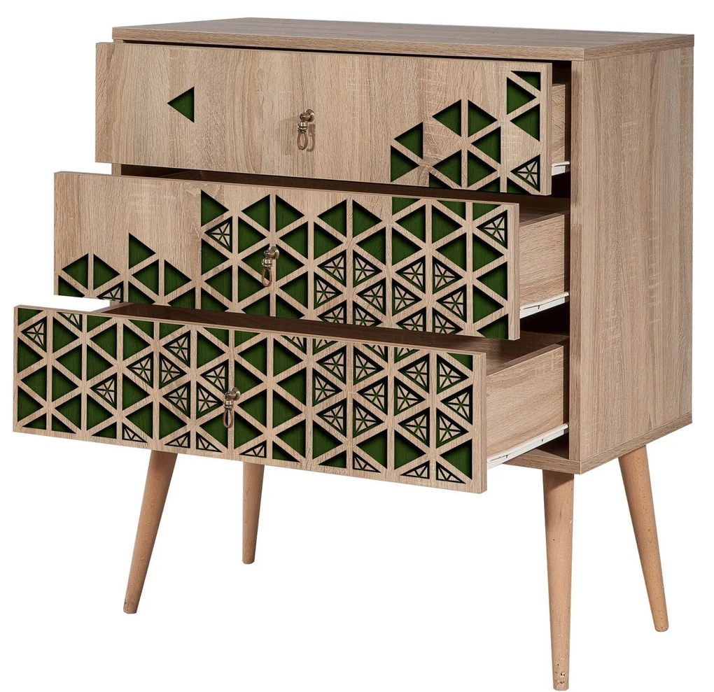 Cómoda Trio – Carvalho Sonoma – 80x90x40 cm