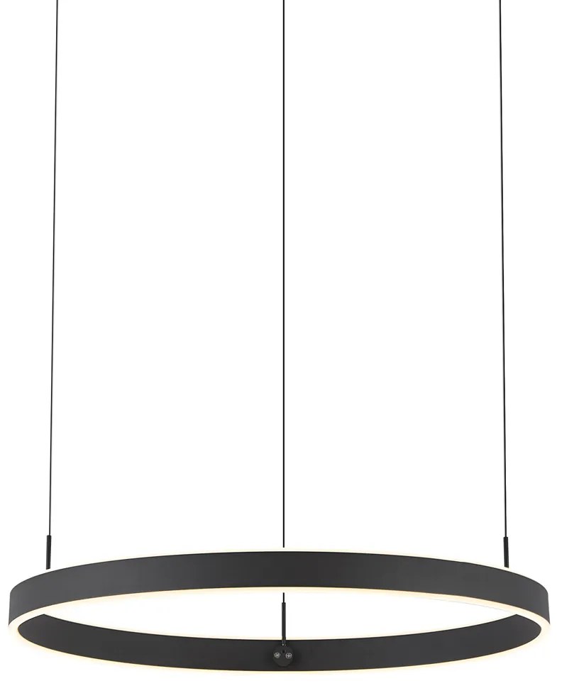 LED Candeeiro suspenso de design preto com 3 níveis de regulação - Titmus Moderno