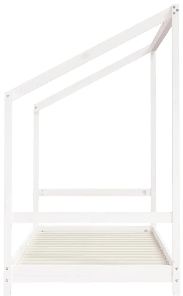 Estrutura de cama infantil 90x200 cm pinho maciço branco