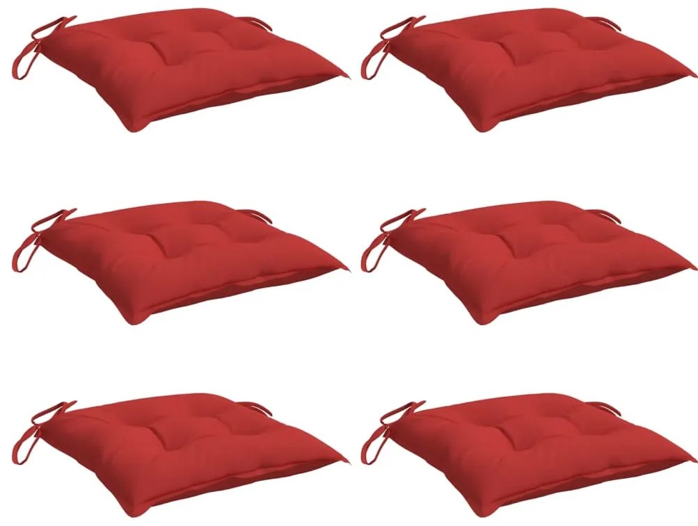 Almofadões para móveis de paletes 6 pcs tecido oxford vermelho