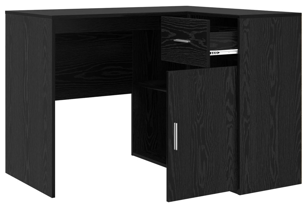 Mesa de Canto Carvalho Preto 102x88x75 cm Madeira Ingenheirada