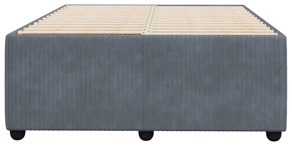Estrutura de cama sem colchão 120x190 cm Veludo cinza escuro