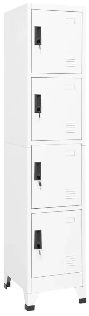 339784 vidaXL Cacifo 38x45x180 cm aço branco