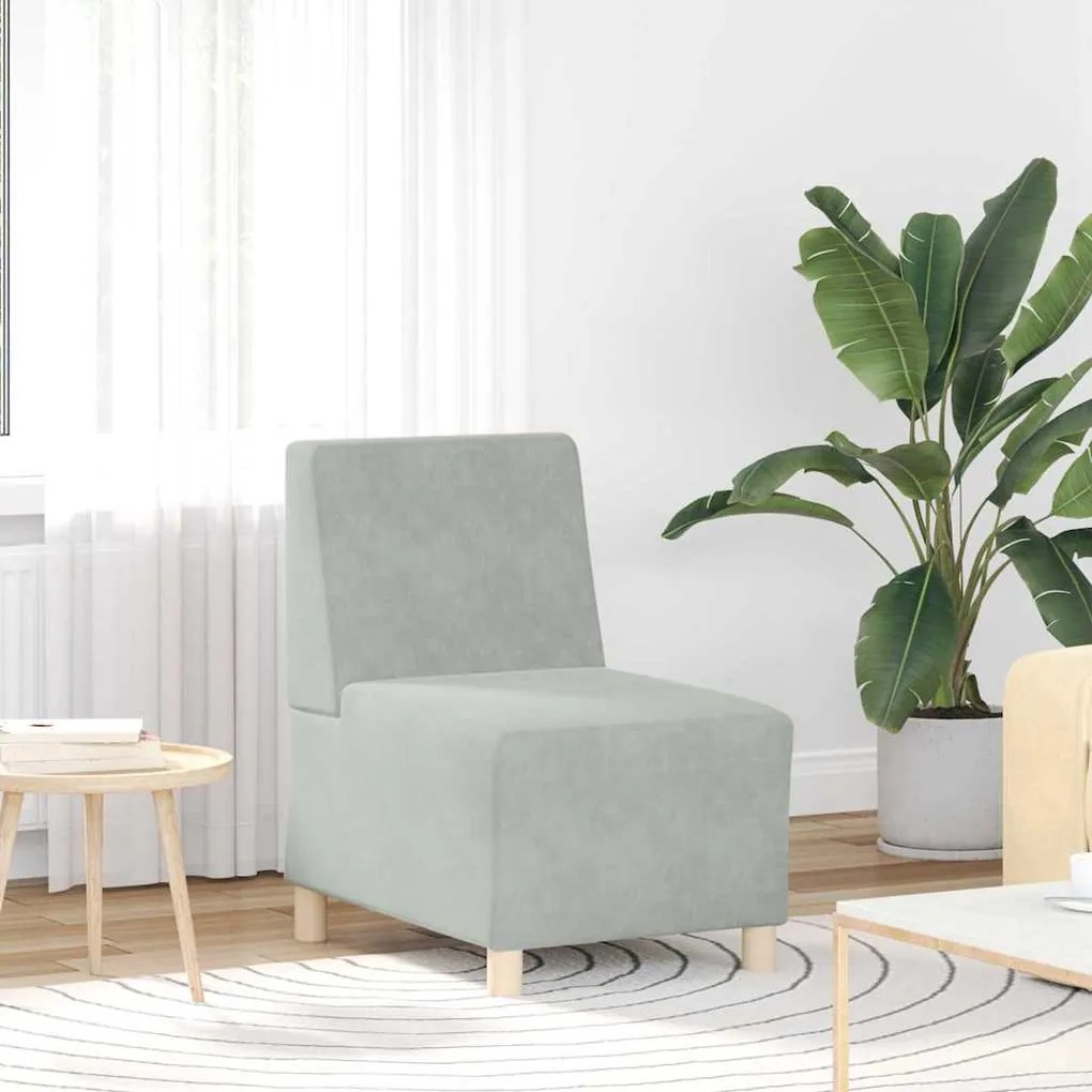 Cadeiras de Sofá 2 pcs Cinzento-claro 55 x 74 x 82 cm Veludo
