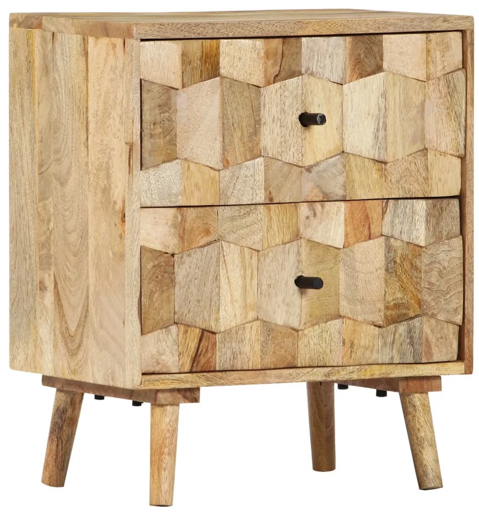 Mesa de cabeceira 40x30x50 cm madeira de mangueira maciça