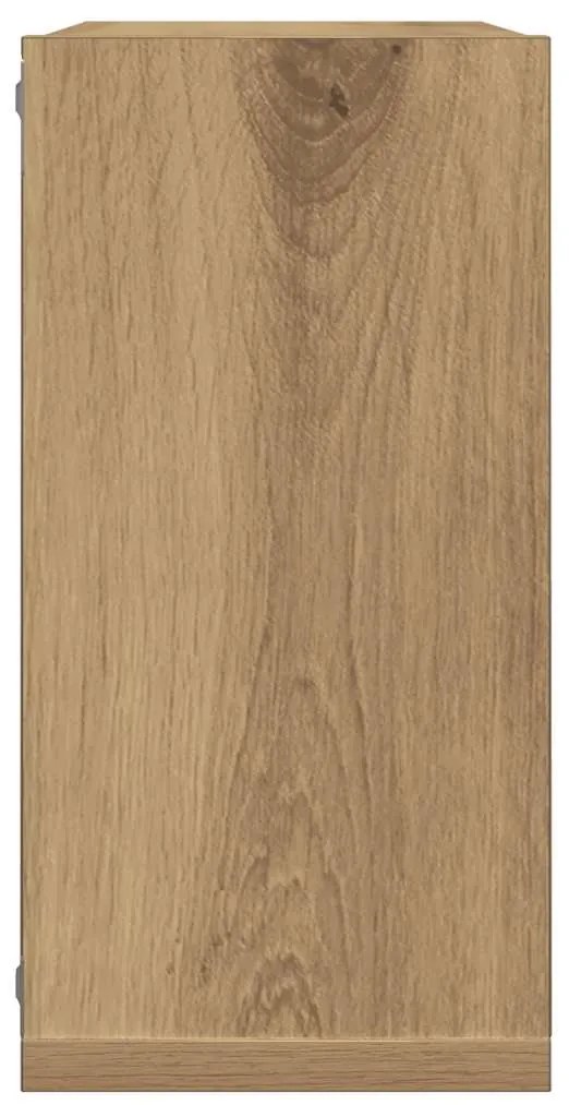Prateleiras cubo 2 pcs derivados de madeira carvalho artisiano