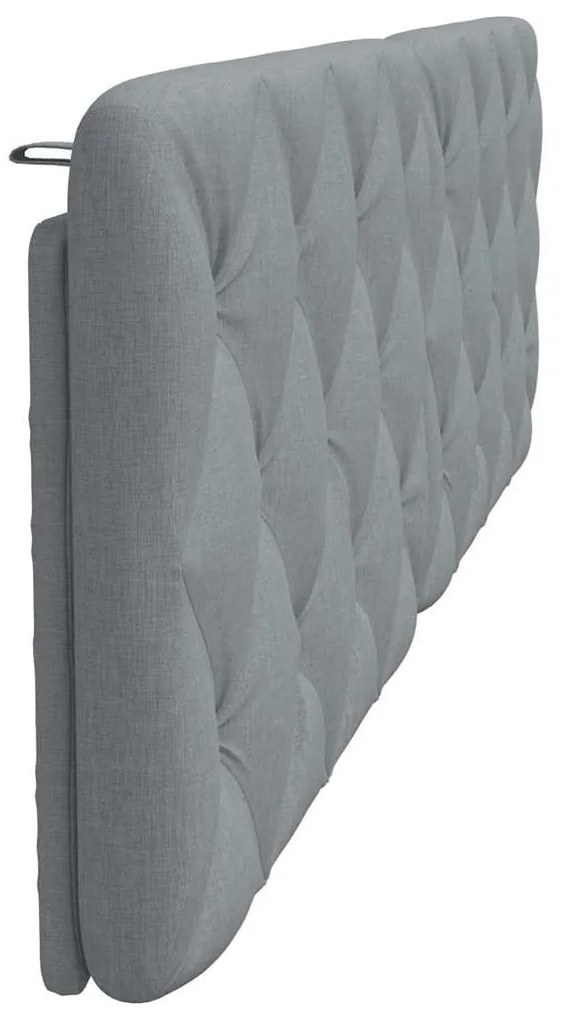 Almofadão de cabeceira 180 cm tecido cinzento-claro