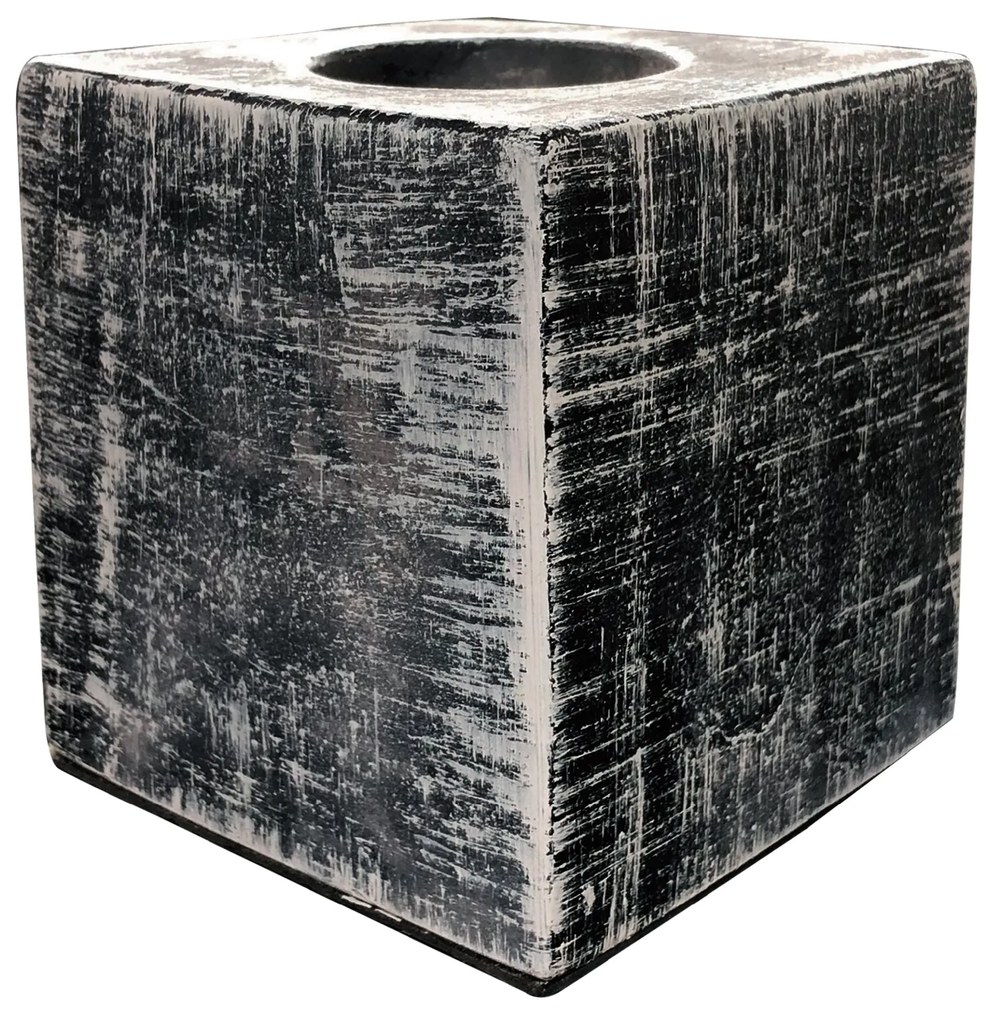 BASE CUBO CIMENTO CINZA ESCURO