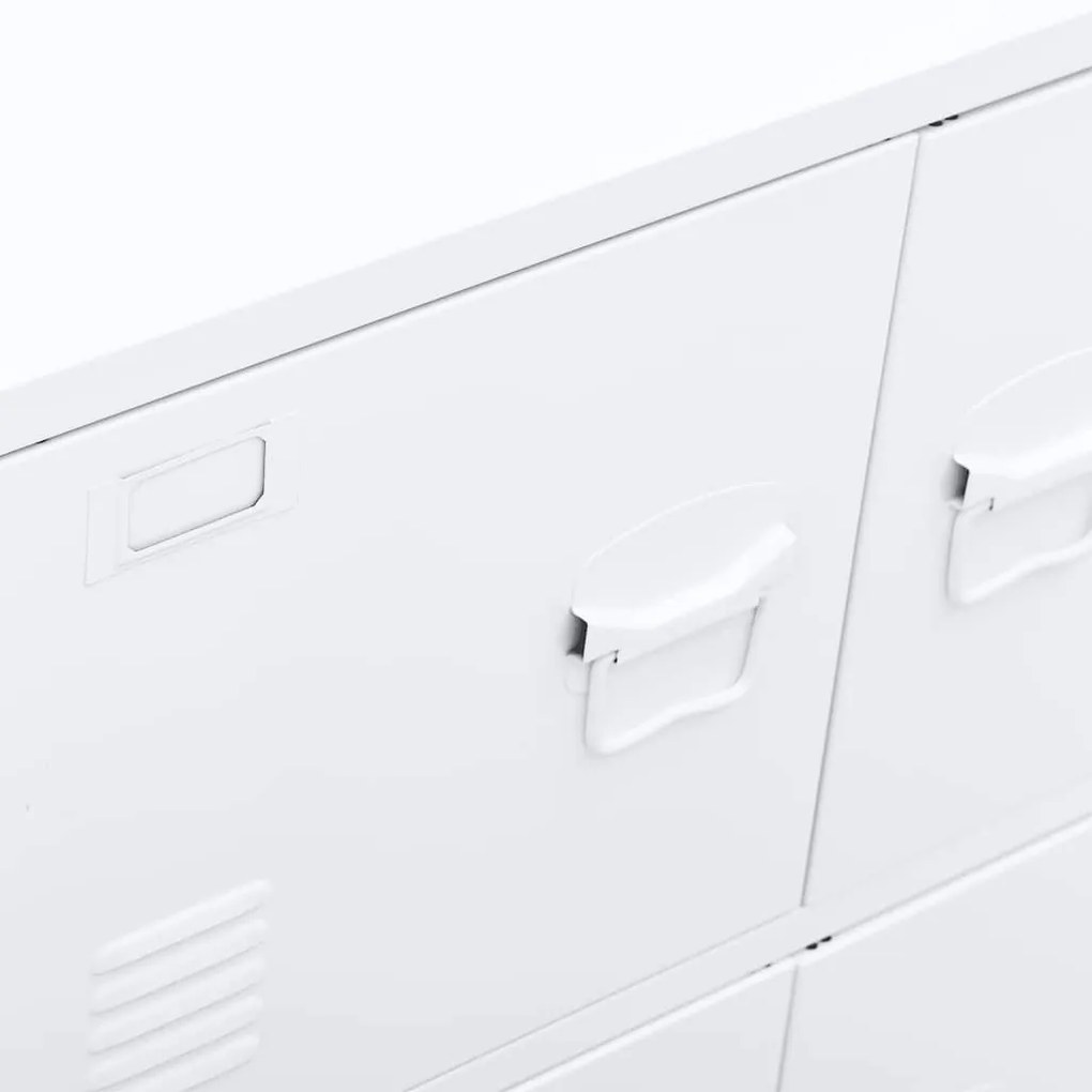 Aparador de arrumação industrial 75x40x80 cm aço branco