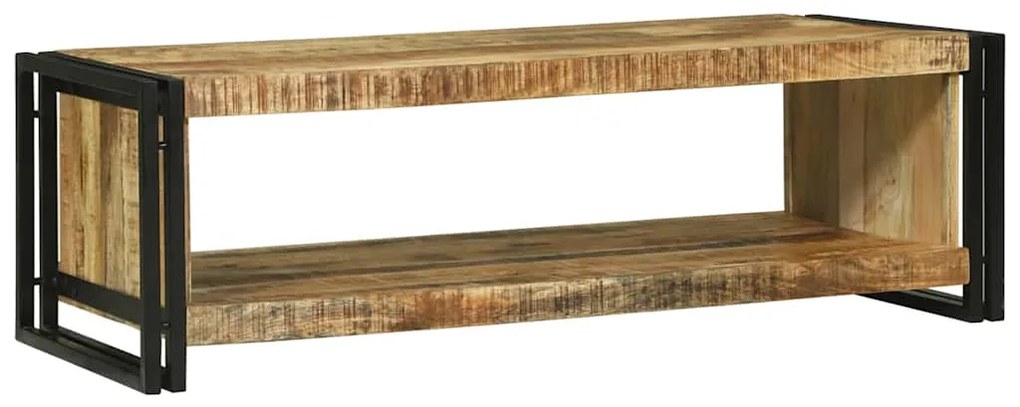 Mesa de Café 120x50x38 cm Madeira Sólida de Mangueira Rústica