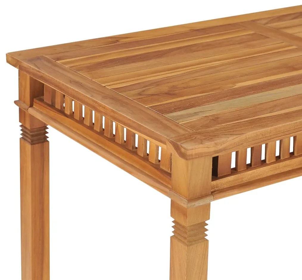 Mesa de jantar para jardim 110x65x80 cm madeira de teca maciça