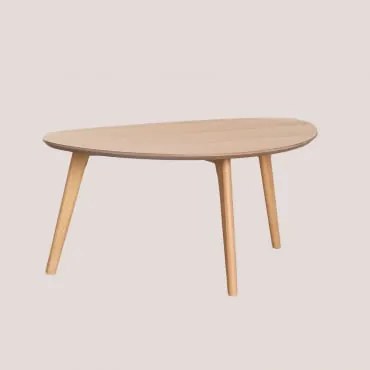 Mesa Lateral Em Mdf E Madeira De Pinho Yavik Madeira Natural - Sklum