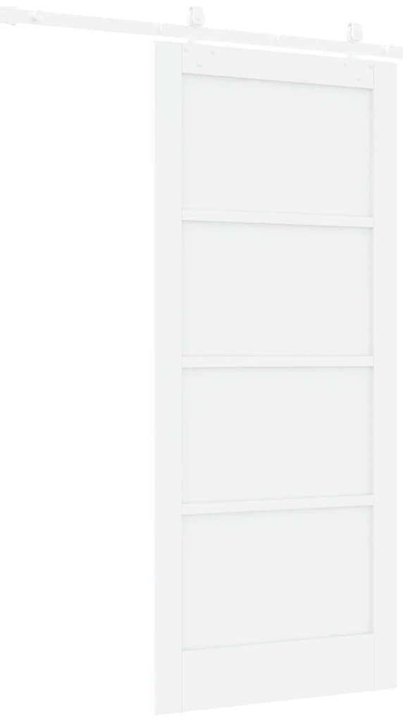 Porta Deslizante vidaXL com Conjunto de Ferragens Branca 86x198,5 cm M