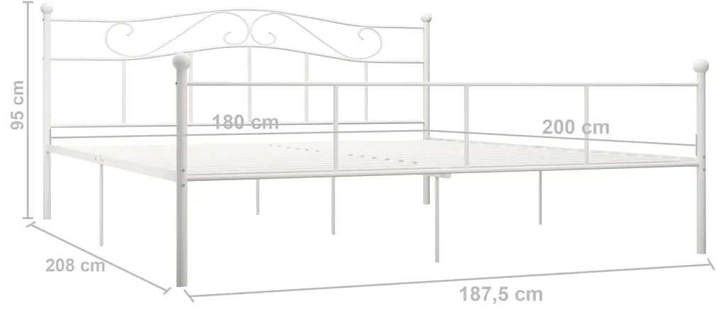 Estrutura de cama 180x200 cm metal branco