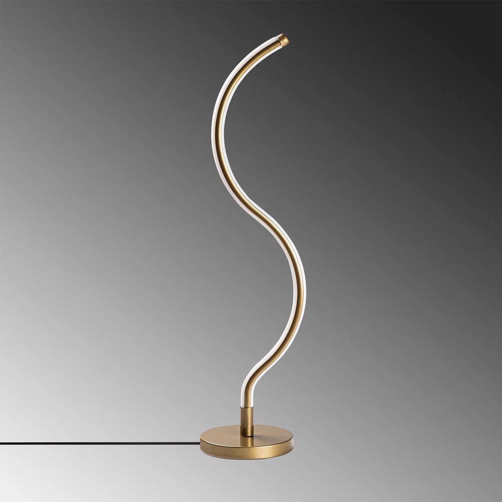 Candeeiro de Mesa Yilan – Dourado – Diâmetro 13 cm Altura 57 cm