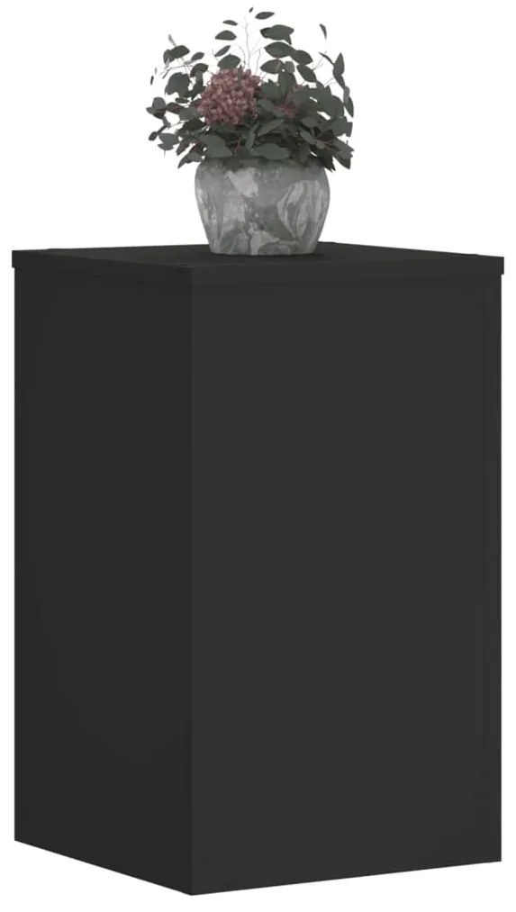 Suportes p/ plantas 2 pcs 30x30x50 cm derivados madeira preto