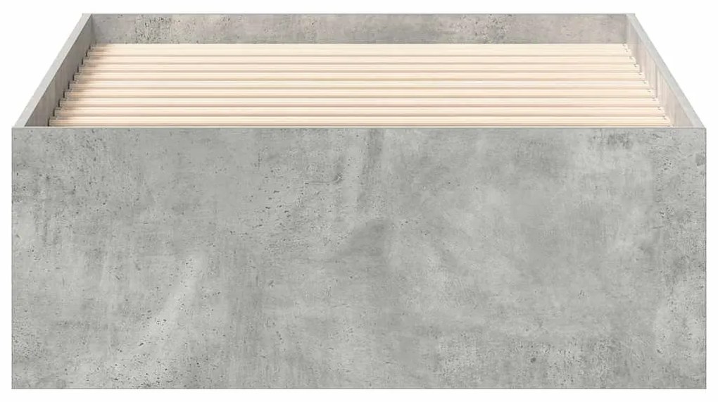 Estrutura de cama 90x190 cm cinza cimento