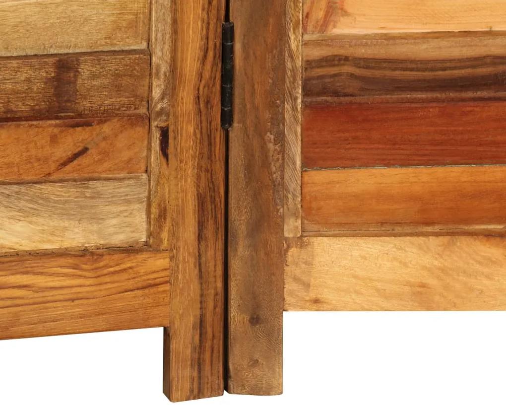 Biombo de divisão em madeira recuperada maciça 170 cm
