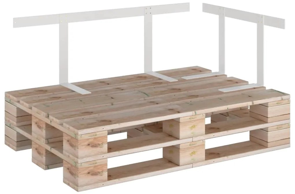 Encosto para sofá de paletes 110 cm ferro branco
