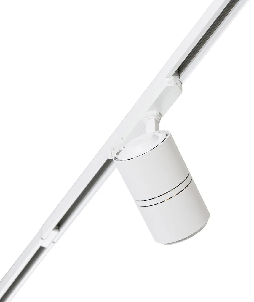 LED Sistema de calhas moderno trifásico branco com 4 focos 3000-4000K - Ruler 38 Moderno