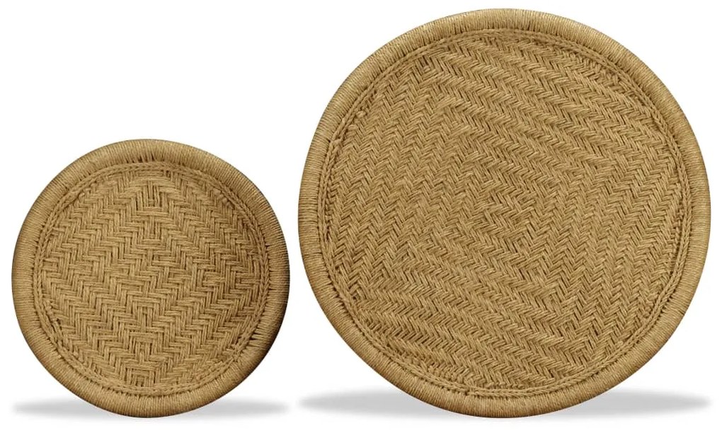 Conjunto de mesas de centro 2 pcs juta natural