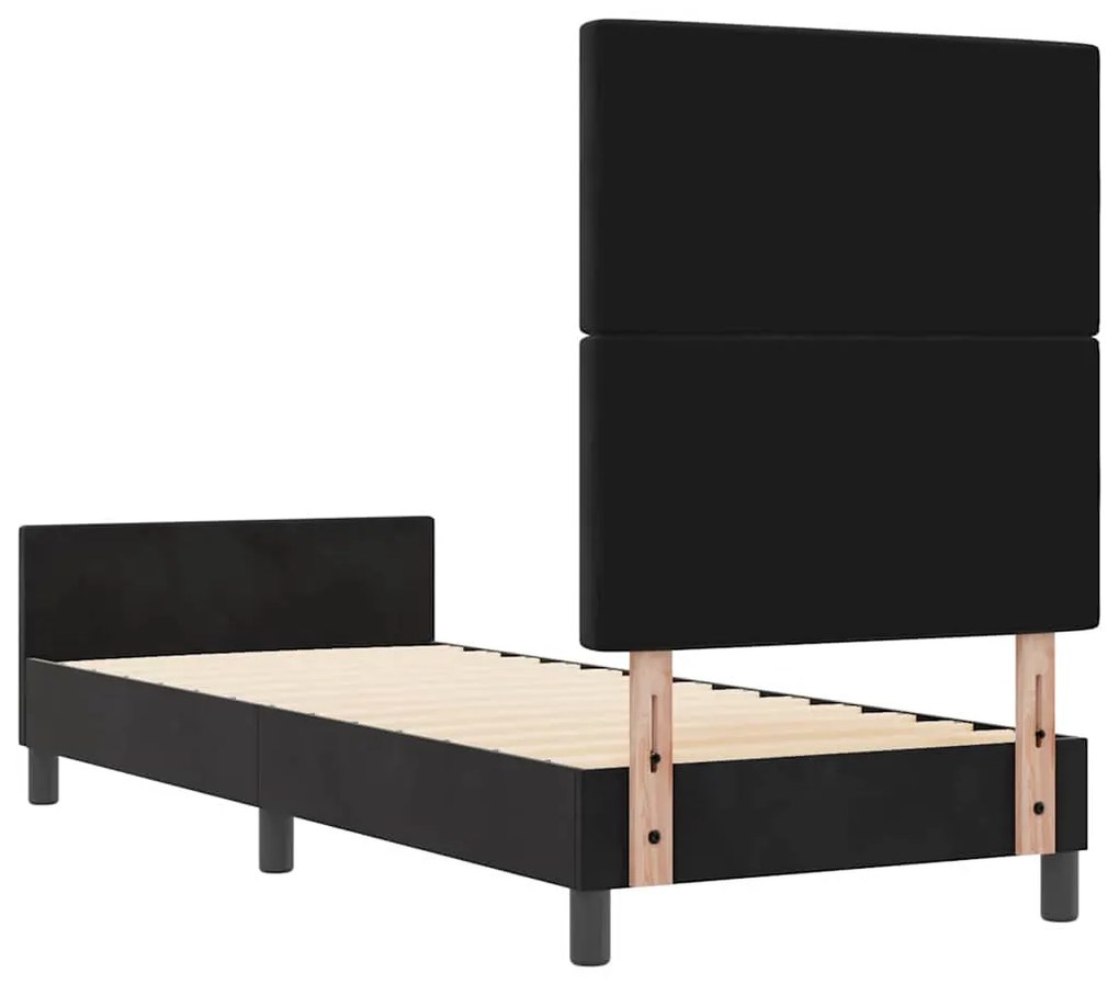 Cama vidaXL Preta 80x200 cm Veludo