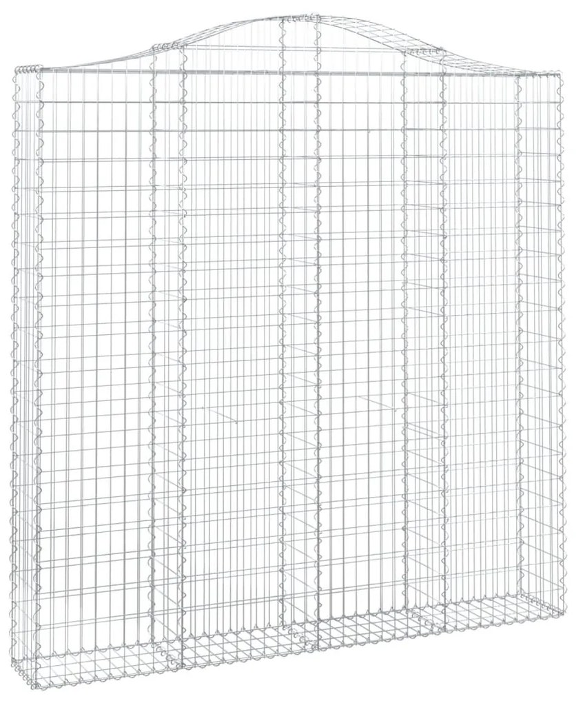 Cestos gabião arqueados 4pcs 200x30x200/220cm ferro galvanizado