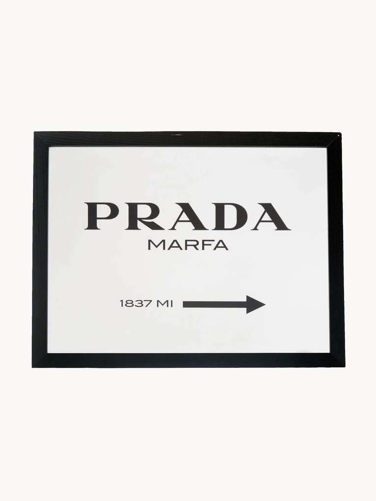 Impressão digital emoldurada Prada Marfa