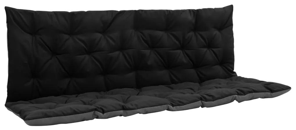 47658 vidaXL Almofadão p/ cadeira de baloiço 150 cm tecido preto e cinzento