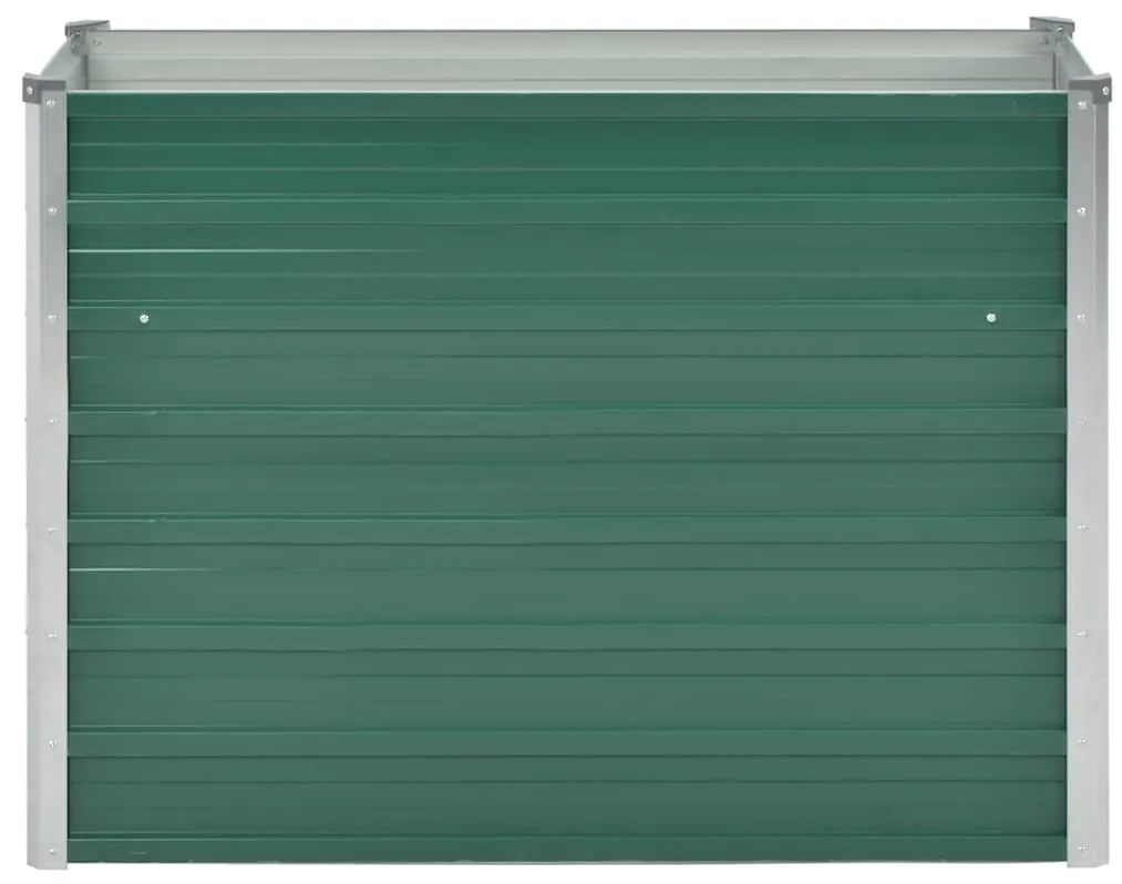 Canteiro elevado de jardim aço galvanizado 100x40x77 cm verde