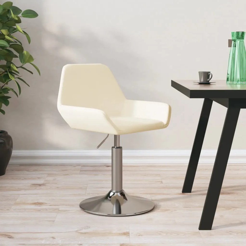 vidaXL Banco de bar tecido cor creme
