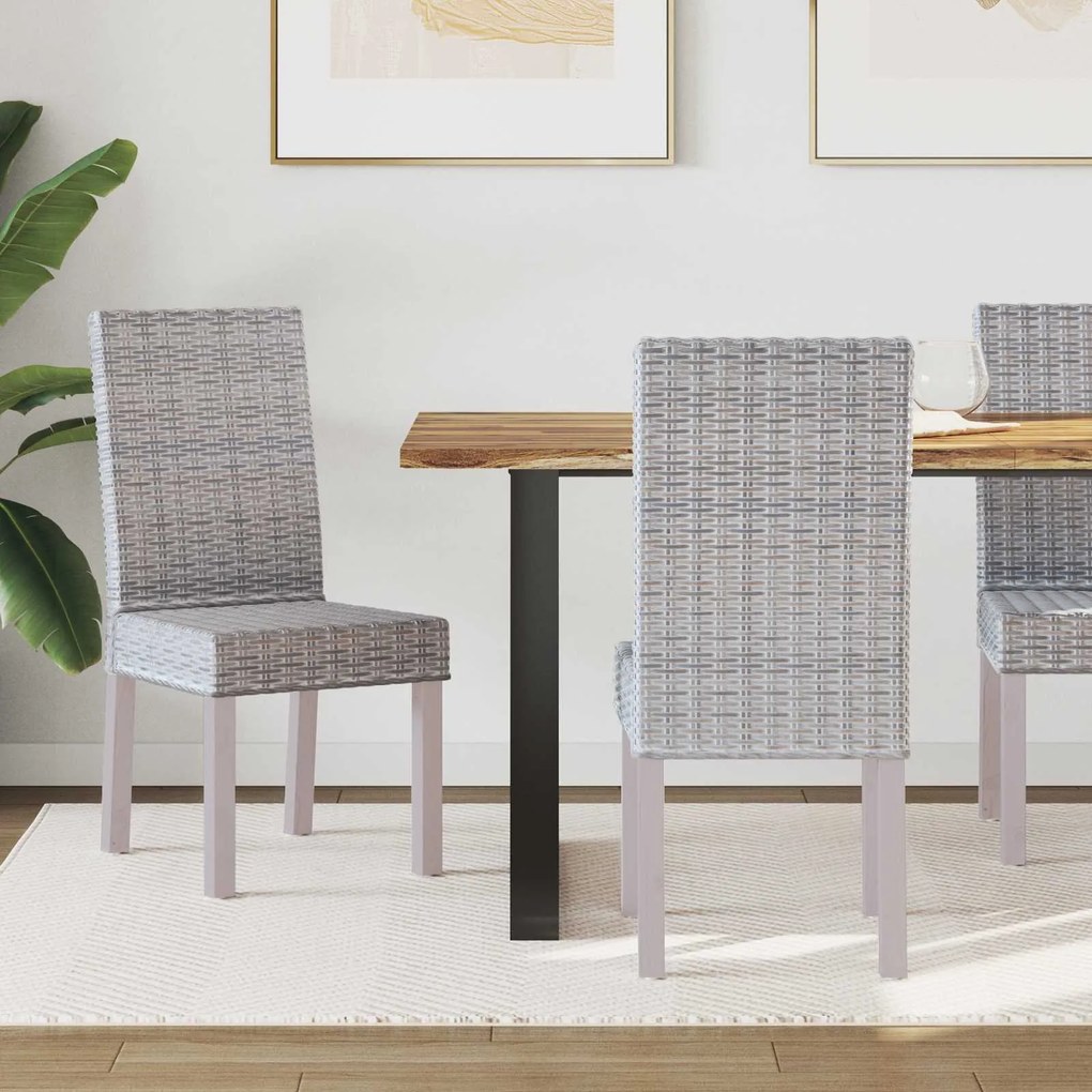 vidaXL Cadeira de jantar 2 pcs Branco lavado 45 x 54 x 93 cm