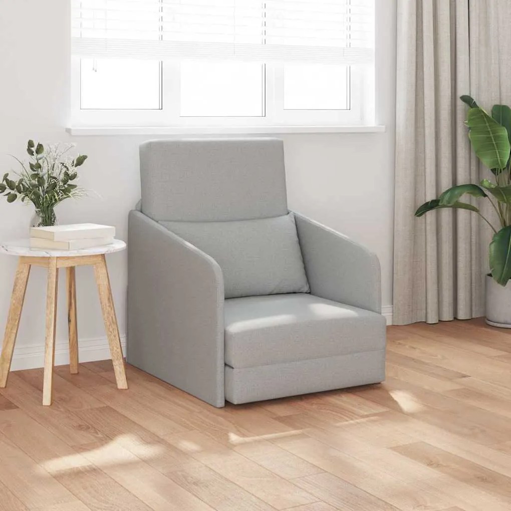 vidaXL Sofá-Cama Cinza Nuvem 65 x 80 x 83 cm tecido