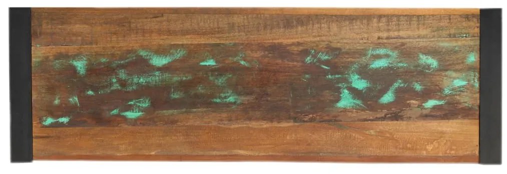 Mesa consola 110x35x76 cm madeira recuperada maciça