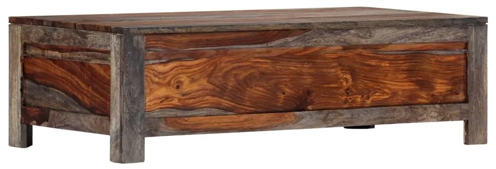 Mesa de centro 100x50x30 cm madeira de acácia maciça cinzento