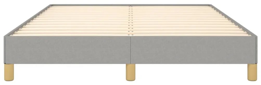 Estrutura de cama sem colchão 160x200 cm tecido cinzento-claro