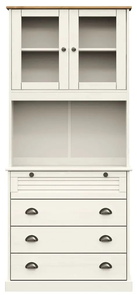 Armário alto VIGO 80x40x176 cm madeira de pinho maciça branco