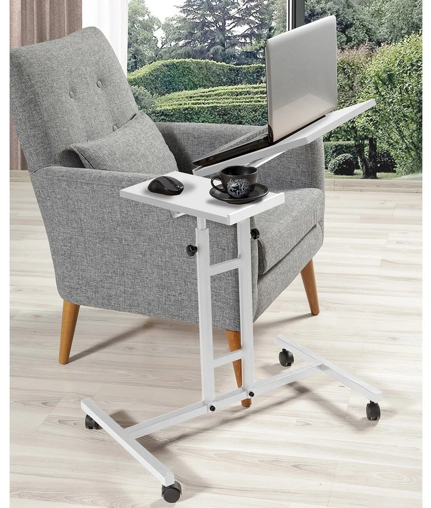 Secretária Elevatória para Portátil Glen – Branco – 67x87x45,5 cm