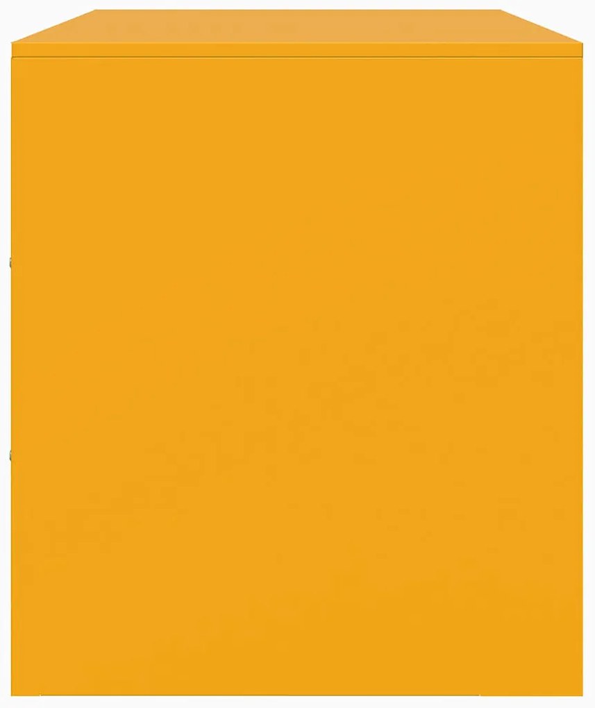 Móvel de TV 67x39x44 cm aço amarelo mostarda