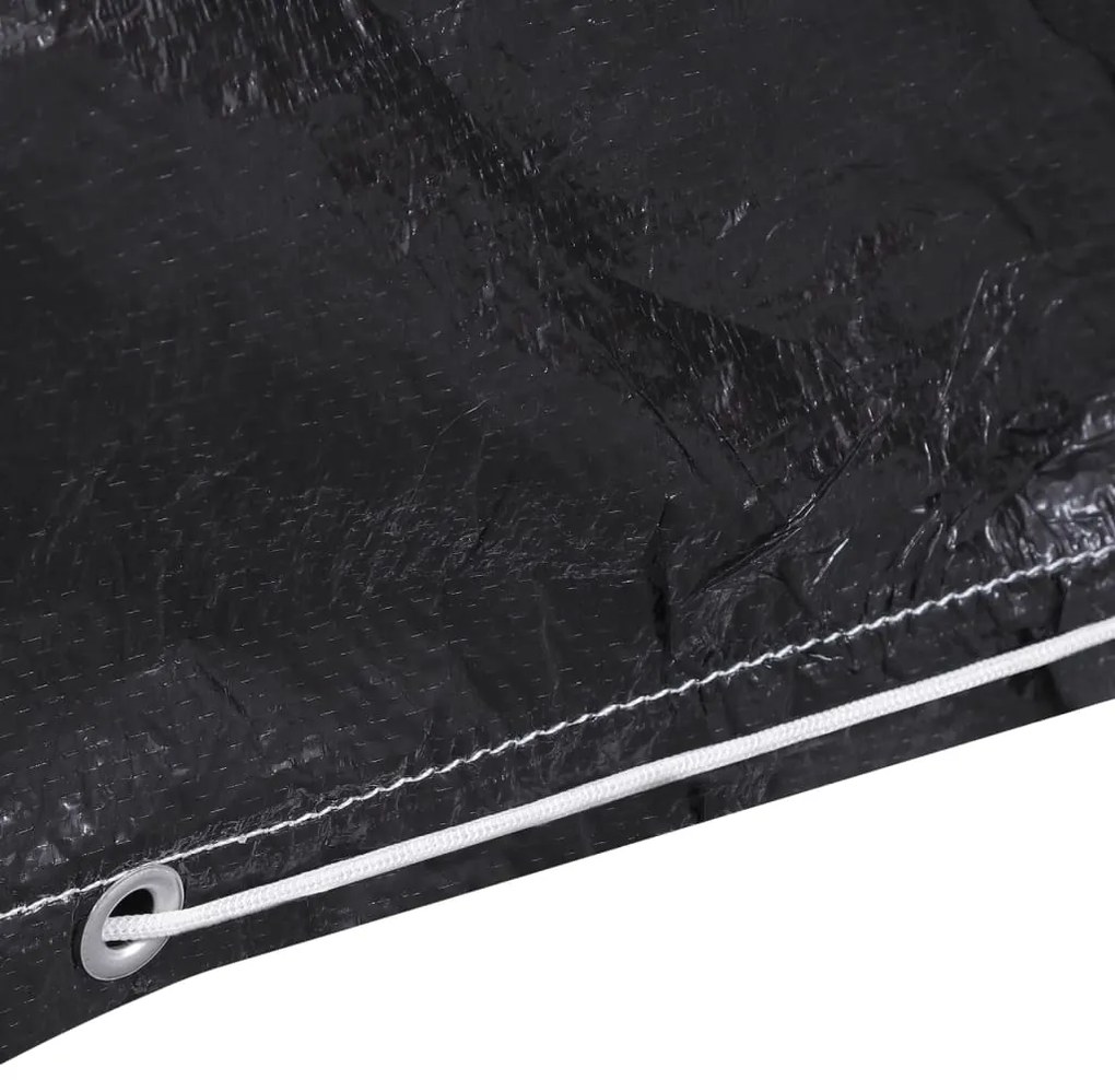 Capas móveis de jardim forma de L 2 pcs 12 ilhós 250x250x90 cm