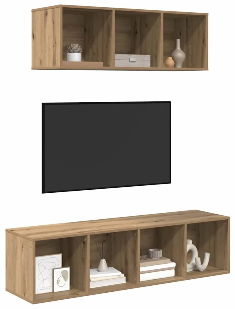 Conjunto de Estantes para TV 2 pcs carvalho artisiano