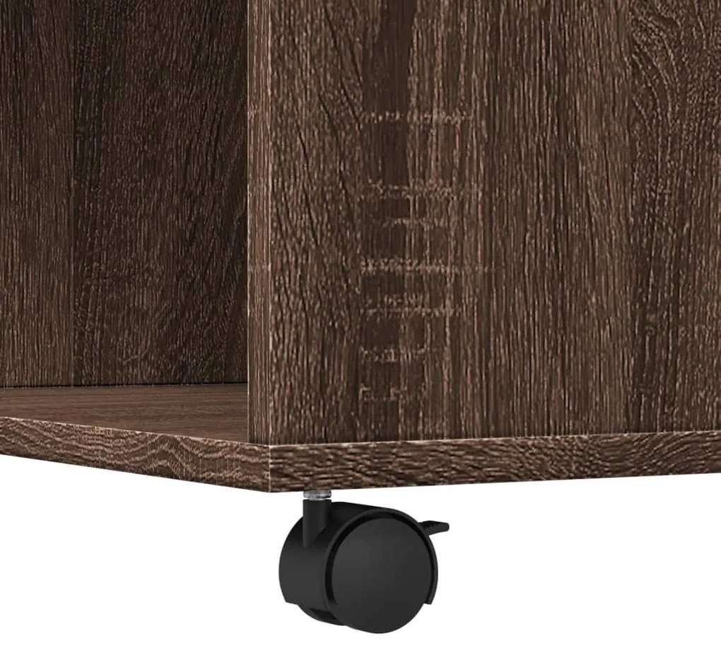 Mesa de centro 80x80x40 cm derivados madeira carvalho castanho