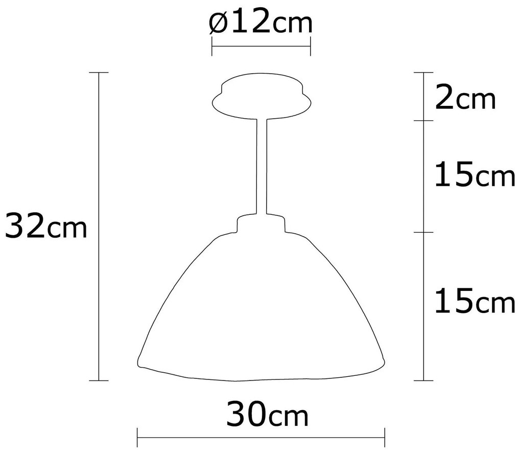 Candeeiro de Teto Bornova – Preto – 30 cm