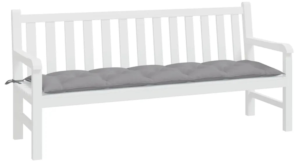 Almofadão p/ banco de jardim 180x50x7cm tecido oxford cinzento