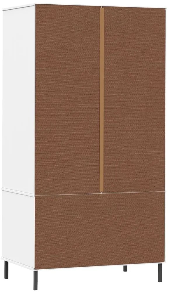 Roupeiro c/ pernas metal 90x55x172,5 cm madeira OSLO branco