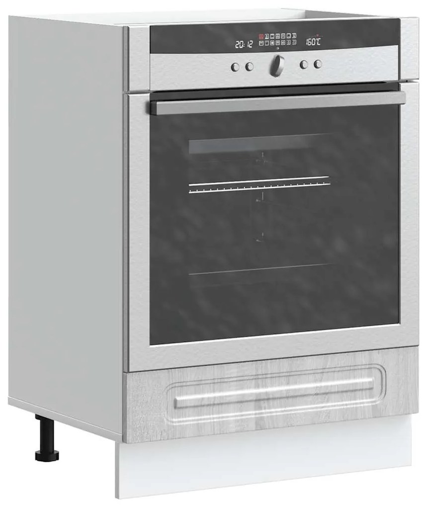 vidaXL Armário forno Kalmar madeira engenharia sonoma cinzento