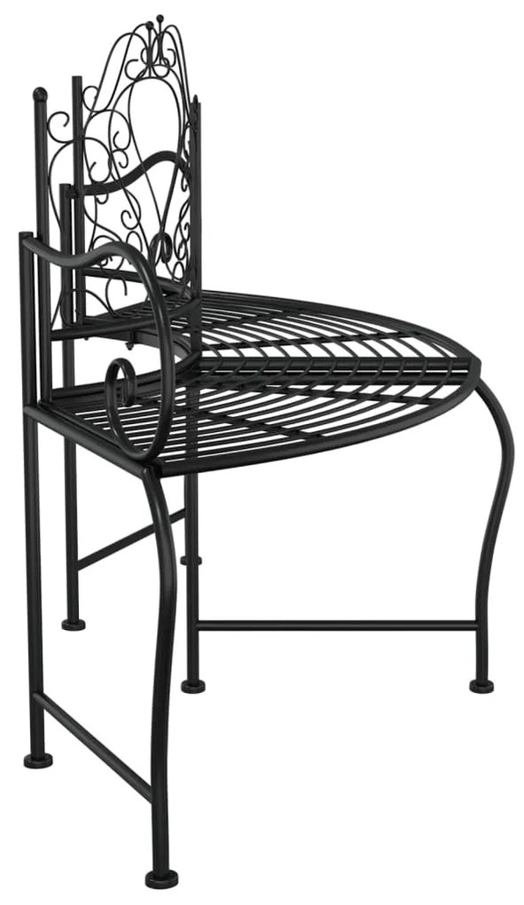 Banco para árvore 150 cm aço preto