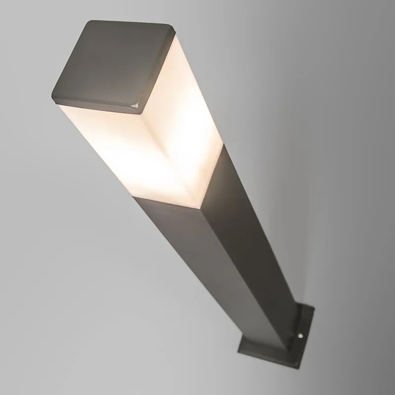 LED Candeeiro de poste exterior inteligente cinzento escuro 80 cm com Wifi P45 - Malios Moderno,Design