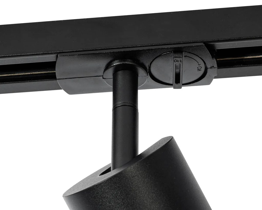 Foco moderno com anel fumê para sistema de calhas de iluminação monofásico GU10 50mm - Iconic Jeana