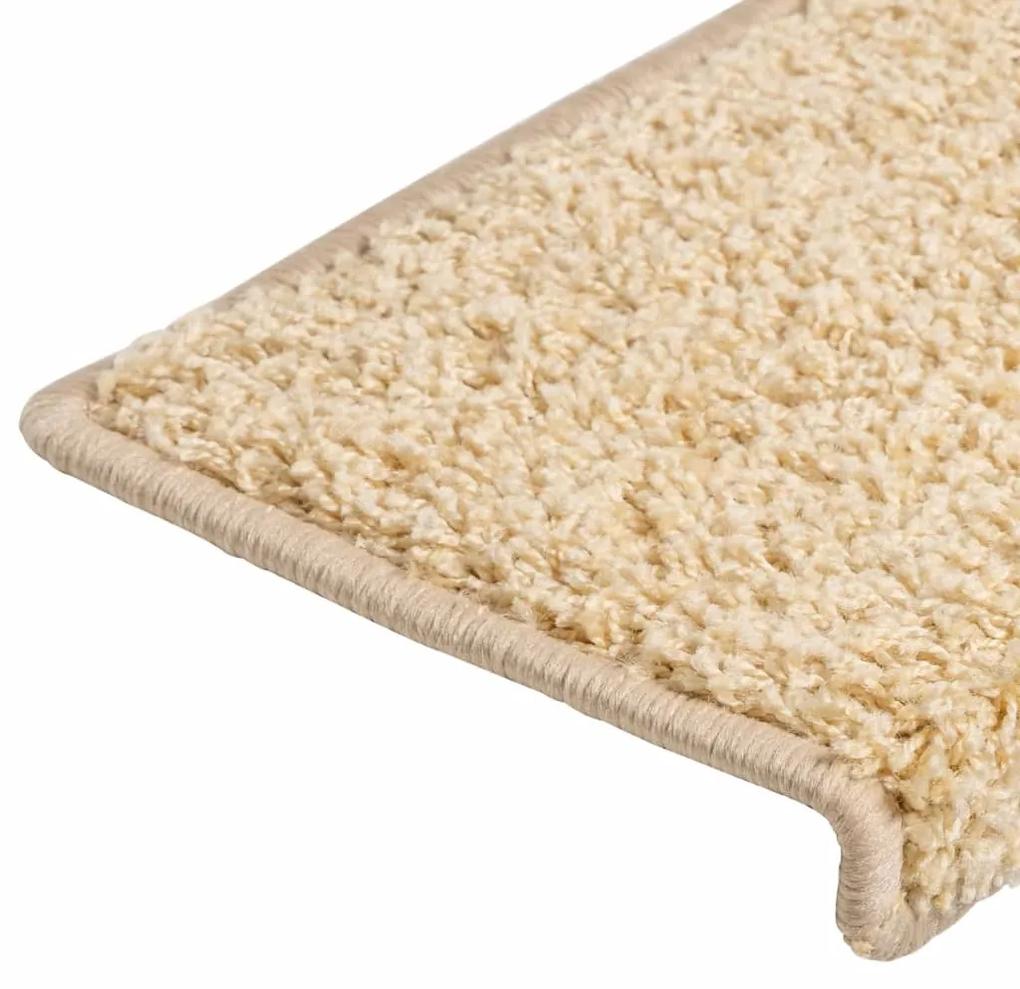 Tapete/carpete para degraus 15 pcs 65x21x4 cm castanho